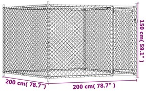 ΚΛΟΥΒΙ ΣΚΥΛΟΥ ΜΕ ΠΟΡΤΑ ΓΚΡΙ 2X2X1,5 Μ. ΓΑΛΒΑΝΙΣΜΕΝΟΣ ΧΑΛΥΒΑΣ 172562