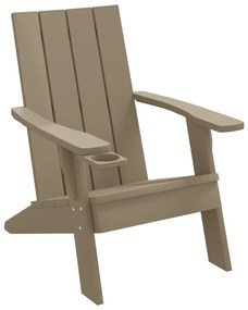 Καρέκλα Κήπου Adirondack Αν. Καφέ 75x88,5x89,5 εκ. Πολυπρ/λένιο - Καφέ