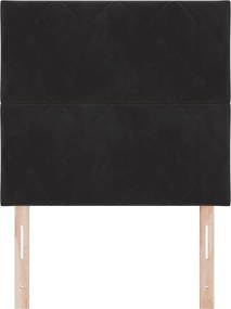 vidaXL Κεφαλάρι με κεφαλάρι Μαύρο 90 cm Βελούδο