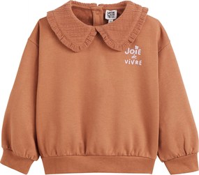 Φούτερ από φανέλα με στρογγυλό γιακά