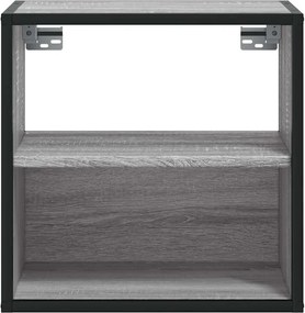 vidaXL Επίτοιχο κομοδίνο Grey Sonoma 40x31x39,5 cm