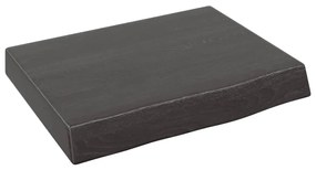 vidaXL Ράφι Τοίχου Σκ. Γκρι 40x30x(2-6) εκ. Επεξεργ. Μασίφ Ξύλο Δρυός