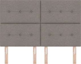 vidaXL Κεφαλάρι με κεφαλάρι Taupe 144 cm Τεχνητό Δέρμα