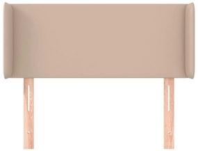 vidaXL Κεφαλάρι με Πτερύγια Καπουτσίνο 103x16x78/88εκ. Συνθετικό Δέρμα