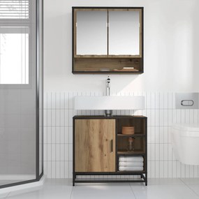 vidaXL Σετ Επίπλων Μπάνιου 2 τεμ. Artisan Oak Επεξεργασμένο Ξύλο