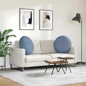 vidaXL Μαξιλάρια καθισμάτων 2 pcs Υφασμάτινο Κορντουρά Μπλε Ø 80 cm