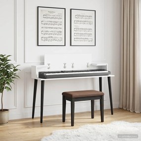 vidaXL Γραφείο Στούντιο Λευκό 110 x 36 x 19,5 εκ. Επεξεργασμένο Ξύλο