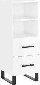 vidaXL Ντουλάπι Γυαλιστερό Λευκό 34,5x34x90 εκ. Επεξεργασμένο Ξύλο
