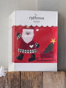 ΠΕΤΣΕΤΑ ΚΟΥΤΙ ΠΡΟΣΩΠΟΥ RYTHMOS CHRISTMAS TERRY GIFT ΑΓΙΟΣ ΒΑΣΙΛΗΣ 50X90 ΚΟΚΚΙΝΟ