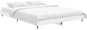 vidaXL Πλαίσιο Κρεβατιού Λευκό 140 x 190 εκ. Επεξεργασμένο Ξύλο