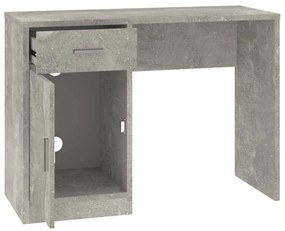 vidaXL Γραφείο με Συρτάρι &amp; Ντουλάπι Γκρι Σκυρ. 100x40x73 εκ. Επ. Ξύλο