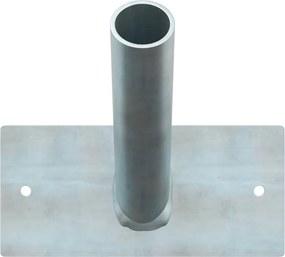 vidaXL Στήριγμα Σημαίας Ασημί 13 x 6 x 0,2 εκ. Ατσάλι