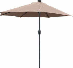 vidaXL Ομπρέλα Κήπου Taupe 294 x 150 x 223 εκ Πολυεστέρας και Χάλυβας
