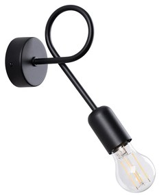 Φωτιστικό τοίχου LOOP μαύρο ατσάλι/1xmax/15W LED