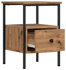 vidaXL Κομοδίνα 2 τεμάχια Artisan Oak 34x36x50 cm Κατασκευασμένο ξύλο