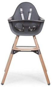 Κάθισμα Φαγητού EVOLU 2 Natural Anthracite 2 in1 &amp; Bumper Childhome