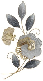 Διακοσμητικό Τοίχου Lux 345-000013 49,5x92x7cm Gold-White Inart Metal