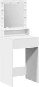 vidaXL Τραπέζι περιποίησης Λευκό 50 x 41 x 135 εκ Επεξεργασμένο Ξύλο