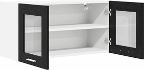 vidaXL Κρεμαστό ντουλάπι Μαύρος Δρυς και Λευκό 80 x 31 x 40 εκ