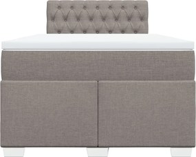 vidaXL Κρεβάτι Boxspring με Στρώμα Taupe 120x200 εκ. Υφασμάτινο