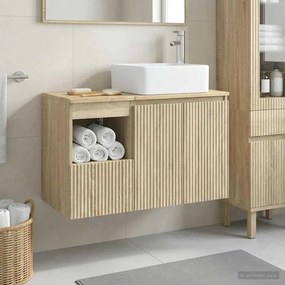vidaXL Σετ Επίπλων Μπάνιου 2 τμχ. Sonoma Δρυς Επεξεργασμένο Ξύλο