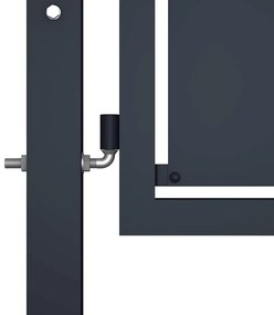 vidaXL Πόρτα Κήπου Ανθρακί 350x125 εκ. από Ατσάλι