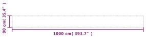 vidaXL Διαχωριστικό Βεράντας Λευκό 90x1000εκ 100% Πολ. Ύφασμα Oxford