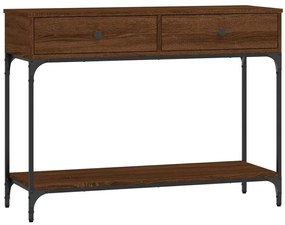 vidaXL Τραπέζι Κονσόλα Καφέ Δρυς 100x34,5x75 εκ. Επεξεργασμένο Ξύλο