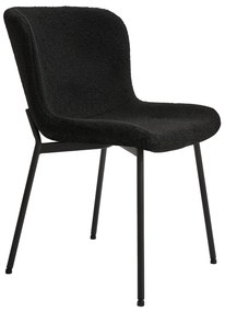 300-340 Καρέκλα Melina Μαύρο 48 x 59 x 80 Μαύρο Μέταλλο, Ύφασμα, 1 Τεμάχιο