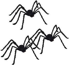 vidaXL Διακόσμηση Halloween Αράχνη 3 τμχ. Μαύρο 150 cm