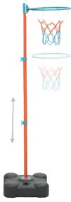 vidaXL Σετ Παιδικής Μπασκέτας Φορητή Ρυθμιζόμενη 109-141 εκ.