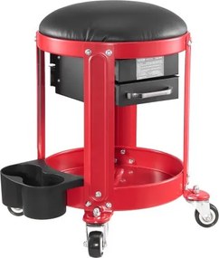 VEVOR Rolling Mechanic Stool Garage Seat 300 lbs Load with Wheels &amp; Storage