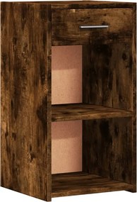 vidaXL Κομοδίνα 2 τεμ. Καπνιστή Δρυς 35x34x65 εκ. Επεξεργασμένο Ξύλο