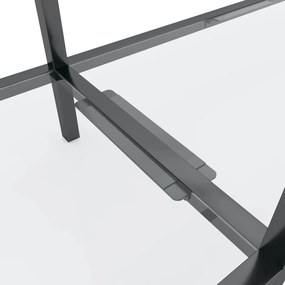 vidaXL Τραπέζι Κονσόλα Διαφανές 140 x 35 x 75,5 εκ. από Ψημένο Γυαλί