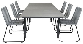Σετ Τραπέζι και καρέκλες Dallas 3505, Polyξύλο, Σχοινί, Μέταλλο | Epipla1.gr