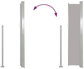 vidaXL Σκίαστρο Πλαϊνό Συρόμενο Βεράντας Γκρι 160 x 300 εκ.