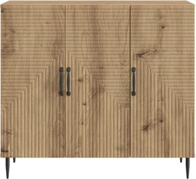 vidaXL Πλαϊνό γραφείο Artisan Δρυς 89 x 34,5 x 80 εκ