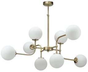 Φωτιστικό Οροφής 6169-8 90x85 8xG9 Gold Inlight Metal, Glass