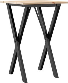 vidaXL Τραπέζι Τραπεζαρίας Πλαίσιο Χ50x50x75εκ Μασίφ Πεύκο/Ατσάλι