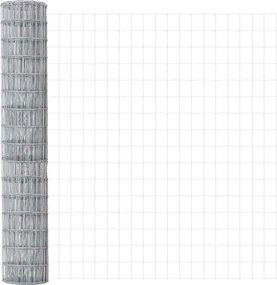 vidaXL Τεντώτο με στήριγμα Ασημί 1,6 x 10 m Ατσάλι