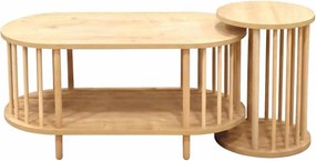 Σετ Τραπεζιών Σαλονιού Sapphire Δρυς LUBRODO 90x45x43