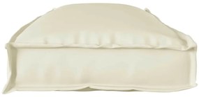 vidaXL Μαξιλάρι παλέτας για πάγκο Κρεμ 110 x 40 x 8 εκ Ύφασμα Oxford
