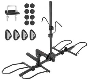 VEVOR Hitch Mount Bike Rack, 2-Bike Platform Style, 160 LBS Max Capacity Bike Rack Hitch for 2-inch Receiver, Titling and Folding Bike Carrier with Tires up to 5&quot; Wide, for Car, SUV, Truck, RV, Rectangular interface