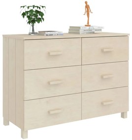 vidaXL Συρταριέρα HAMAR Καφέ Μελί 113 x 40 x 80 εκ. Μασίφ Ξύλο Πεύκου