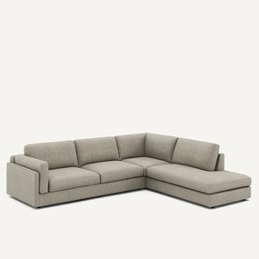 Γωνιακός καναπές με ανάκλιντρο σε υφή τουίντ, César