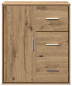vidaXL Πλαϊνό γραφείο artisan δρυς 60 x 31 x 70 εκ Επεξεργασμένο ξύλο