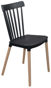 Καρέκλα Lina ΕΜ1391,2 44x51x84cm Black-Natural