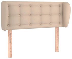 vidaXL Κεφαλάρι με Πτερύγια Καπουτσίνο 93x23x78/88 εκ. Συνθετικό Δέρμα
