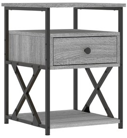 vidaXL Κομοδίνα 2 τεμ. Γκρι Sonoma 40x42x55 εκ. από Επεξεργασμένο Ξύλο