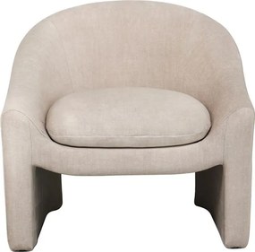 Πολυθρόνα Berza κρεμ ύφασμα 76x76x71εκ 76x76x71 εκ.